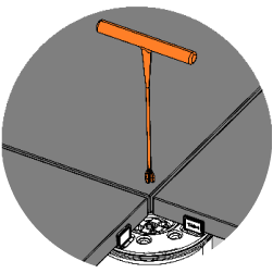 Регулировка ключом без снятия плитки